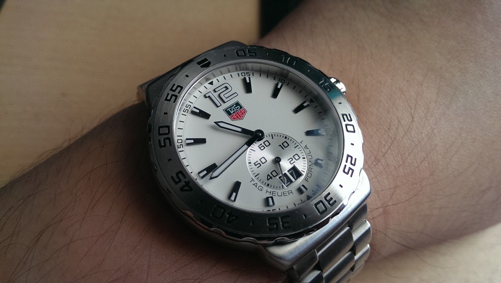 Tag Heuer Formula 1 Grande Date 42MM white dial Steel watch-