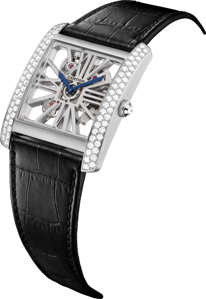 Fake Cartier Tank MC Squelette Diamonds Watches-