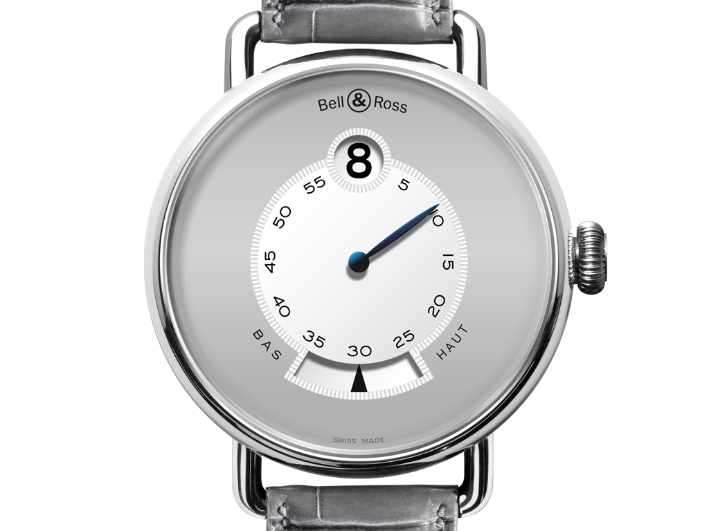 Copy Bell & Ross Vintage WW1 Heure Sautante Platinum Watches-