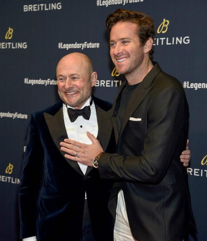 Matched with suits, functional Breitling Navitimer imitations well decorate Armie Hammer.
