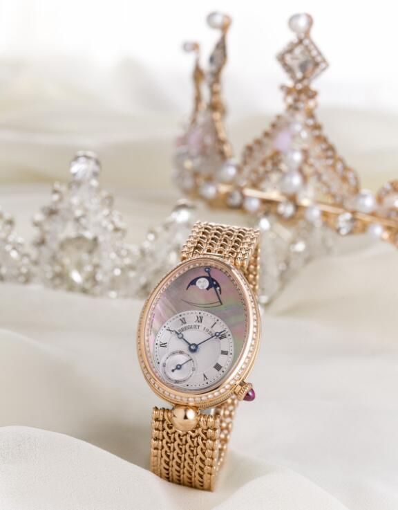Swiss reproduction watches are decorated with mother-of-pearl.