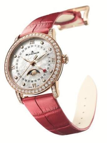 Swiss reproduction watches are showy with red straps.