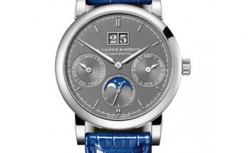 The grey dial fake watch has moon phase.